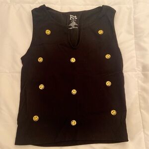 Black top with embroidery